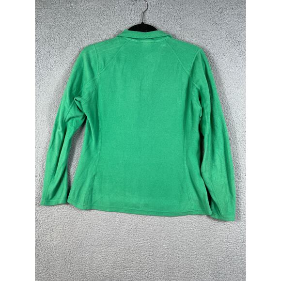 The North Face Womens Green Fleece 1/4 Zip Pull Over Jacket Size S - Picture 2 of 10